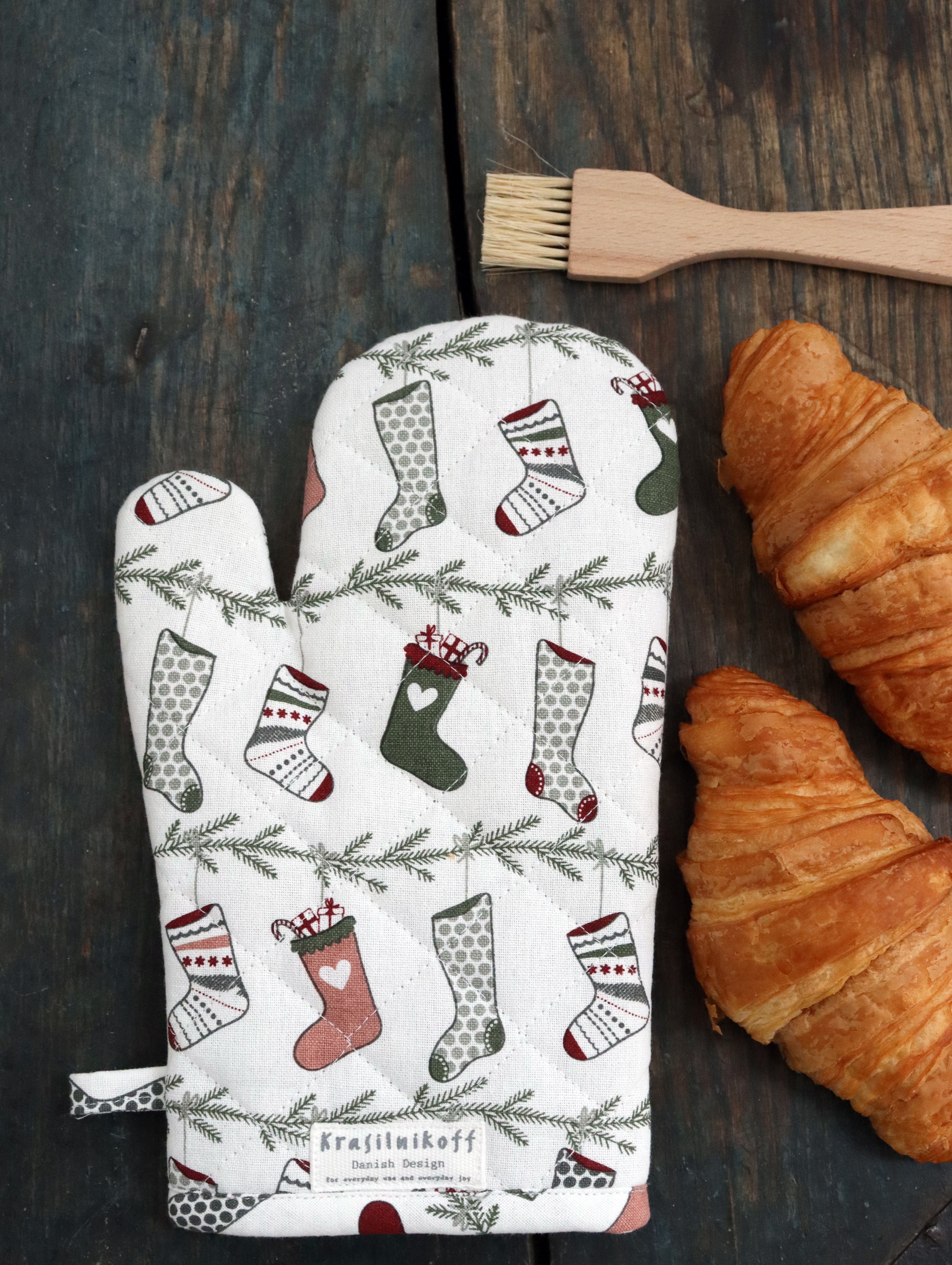 Krasilnikoff Geschirrtuch Christmas Stocking