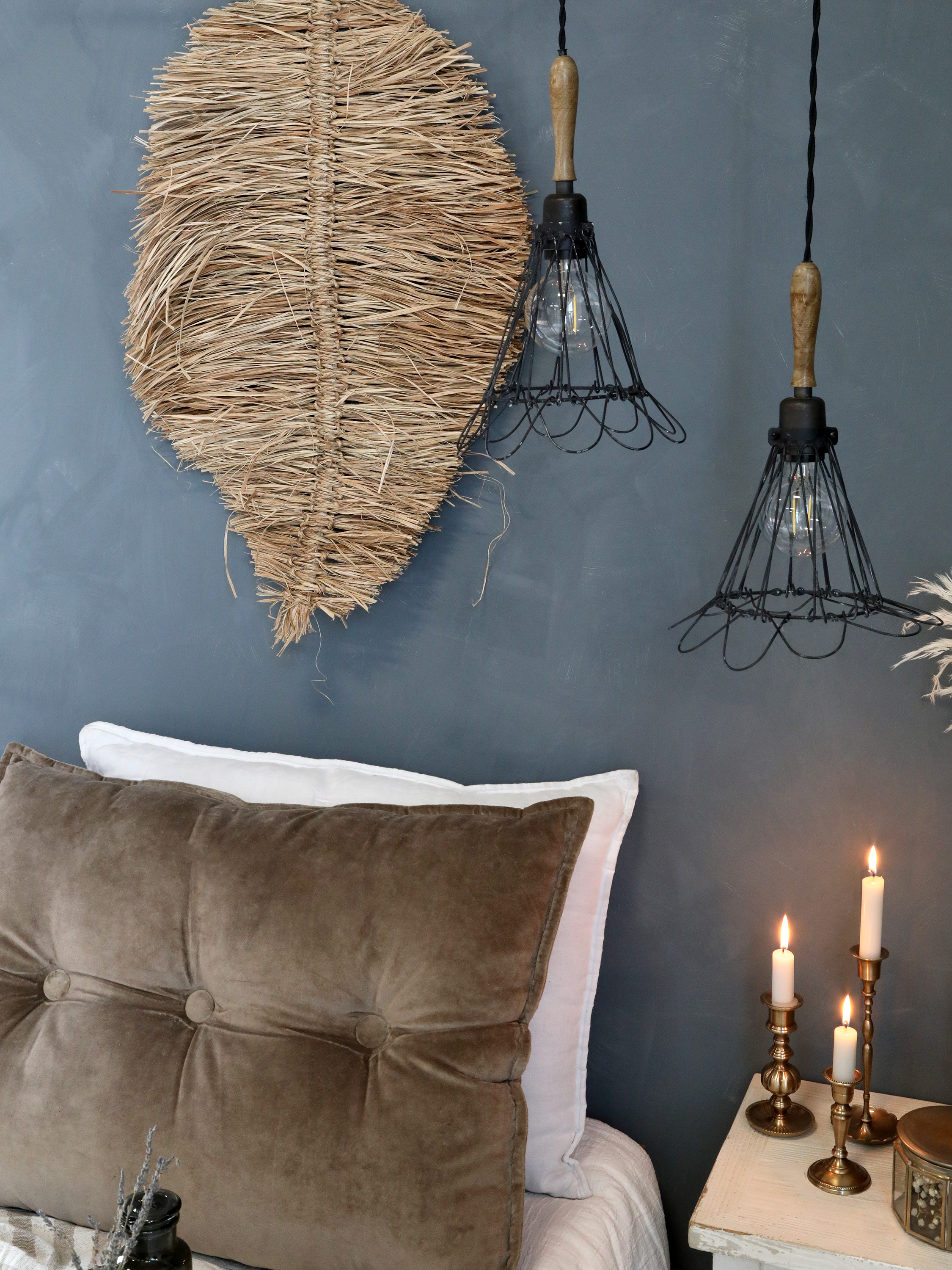 Chic Antique Blatt aus Seegras Wanddekoration