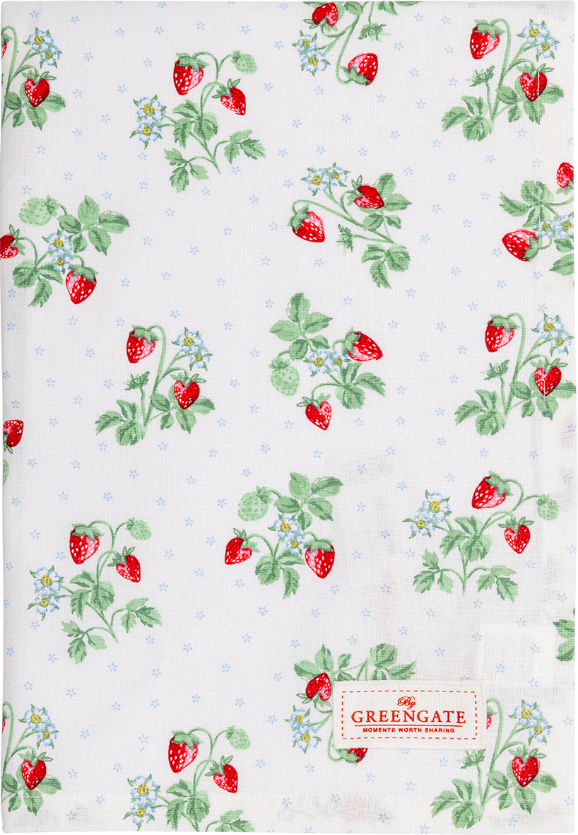 Greengate Tischdecke Berry white 150x150 cm