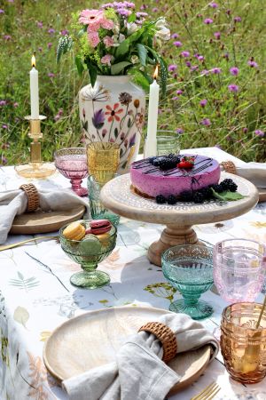 Chic Antique  Saint-Emilion Dessertschale auf Fuß mit Muster 6-er Set assortierte Farben
