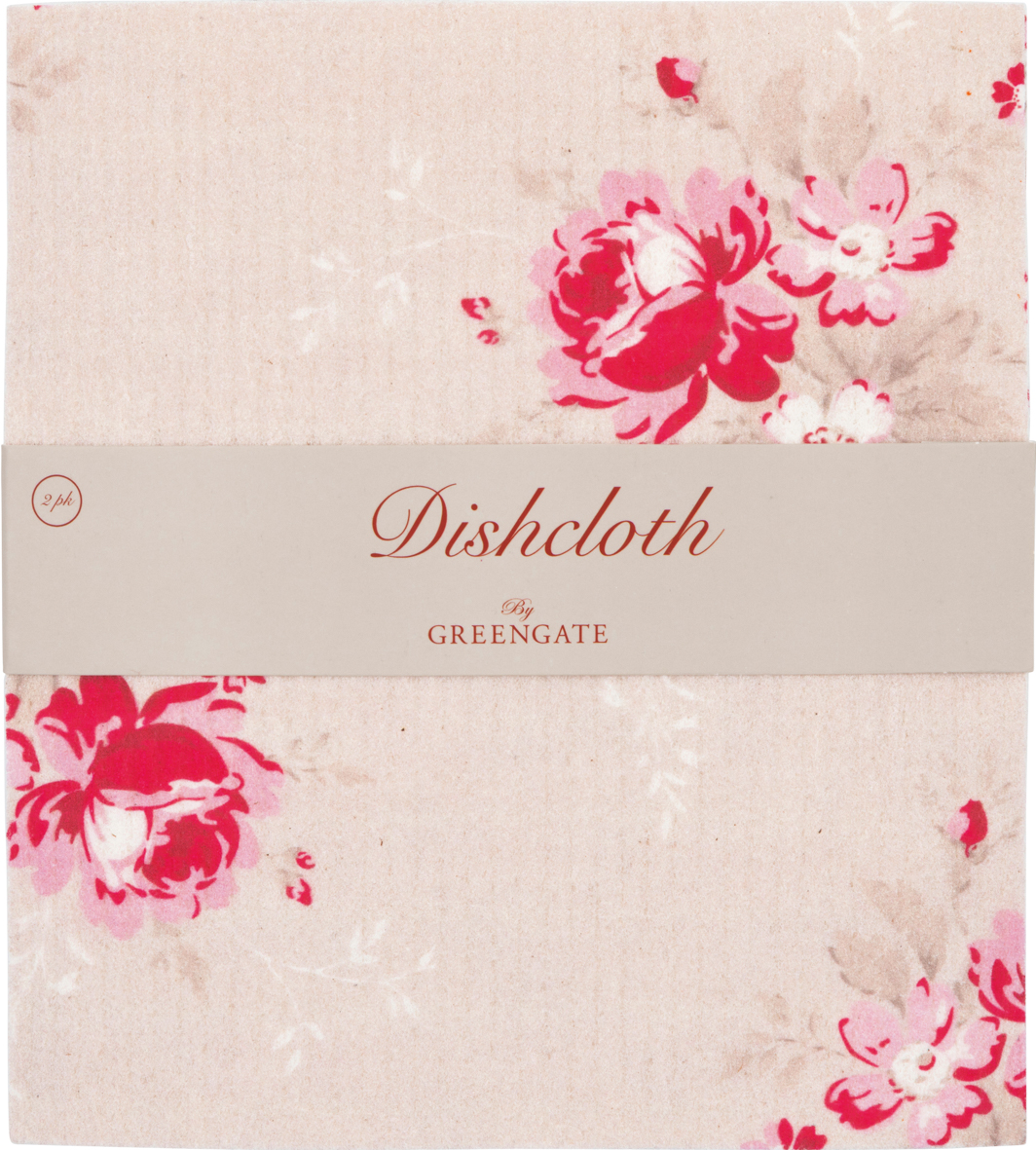 Greengate Spültuch Marie white 2-er Set Dishcloth Set of 2