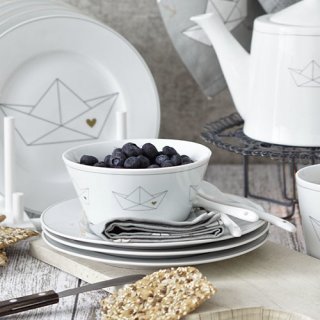 Krasilnikoff Tee/Kaffeekanne Papierbötchen paperboat