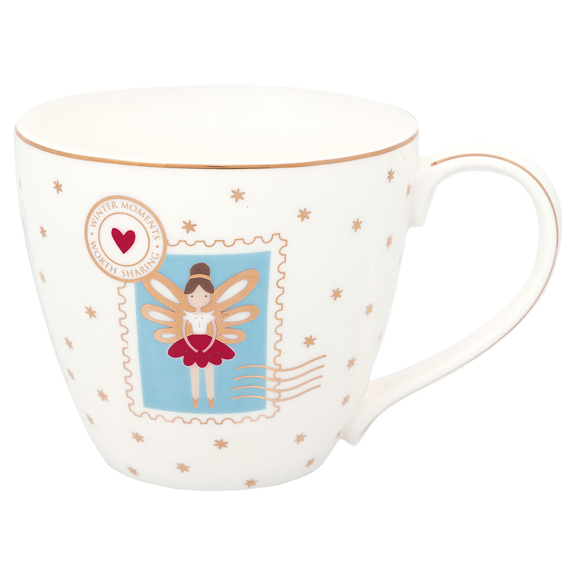 Greengate Becher Cindarella Xmas white