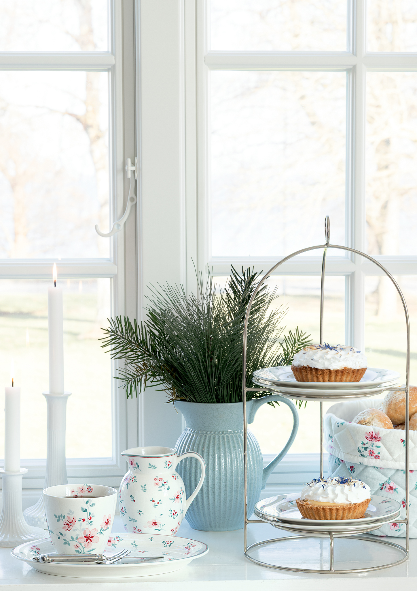 Greengate Becher Sila pale blue Lattecup mit Henkel