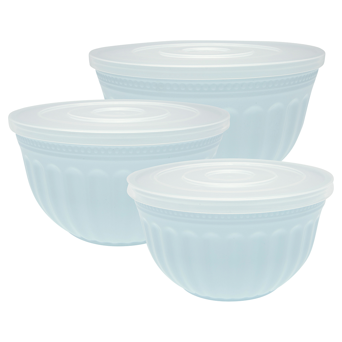 Greengate Schüssel Set /3 mit Deckeln Alice pale blue 