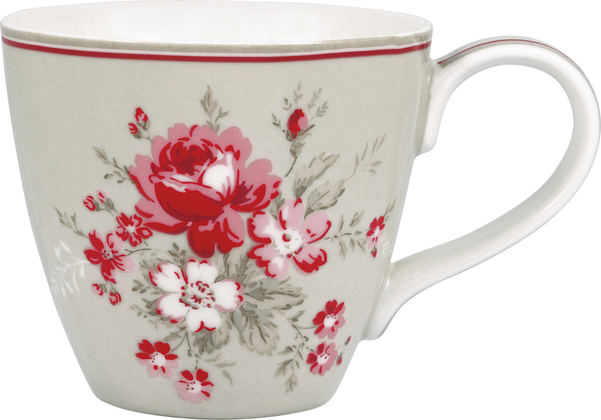 Greengate Becher Marie beige Lattecup mit Henkel Mug