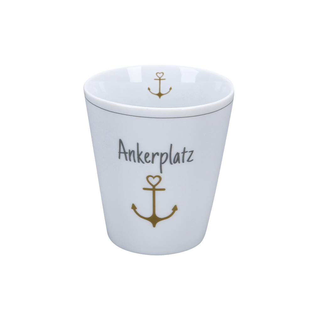 Krasilnikoff Happy Mug Ankerplatz Trinkbecher ohne Henkel