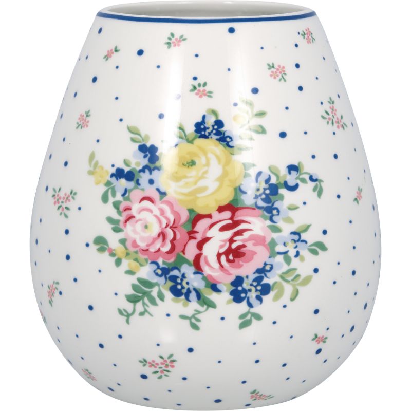 Greengate Vase Laura white large