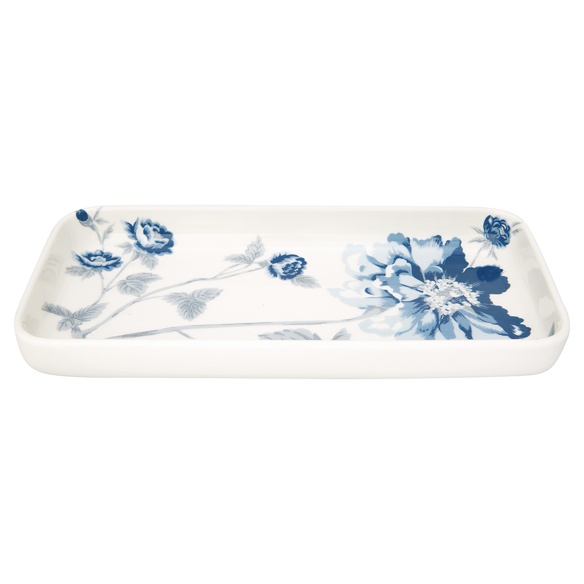 Greengate Serviertablett Charlotte white Porzellan