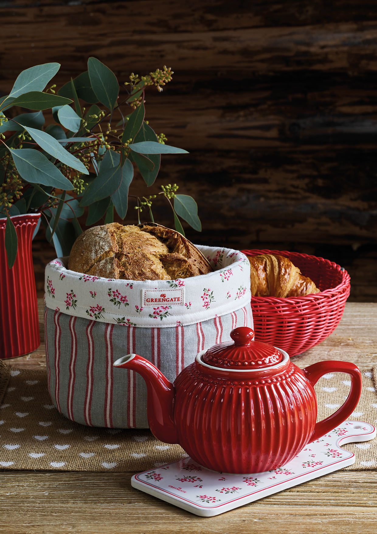 Greengate Tellerchen Small Plate Penny red 15 cm Beilagenteller/Unterteller