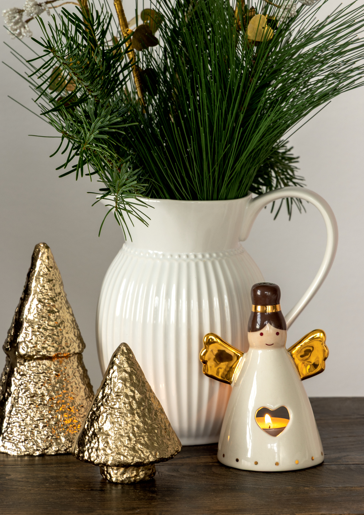 Greengate ovale Servierplatte/Teller Xmas letter white small