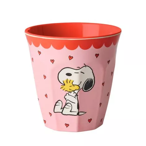 RICE Melamin Cup Snoopy Pink medium