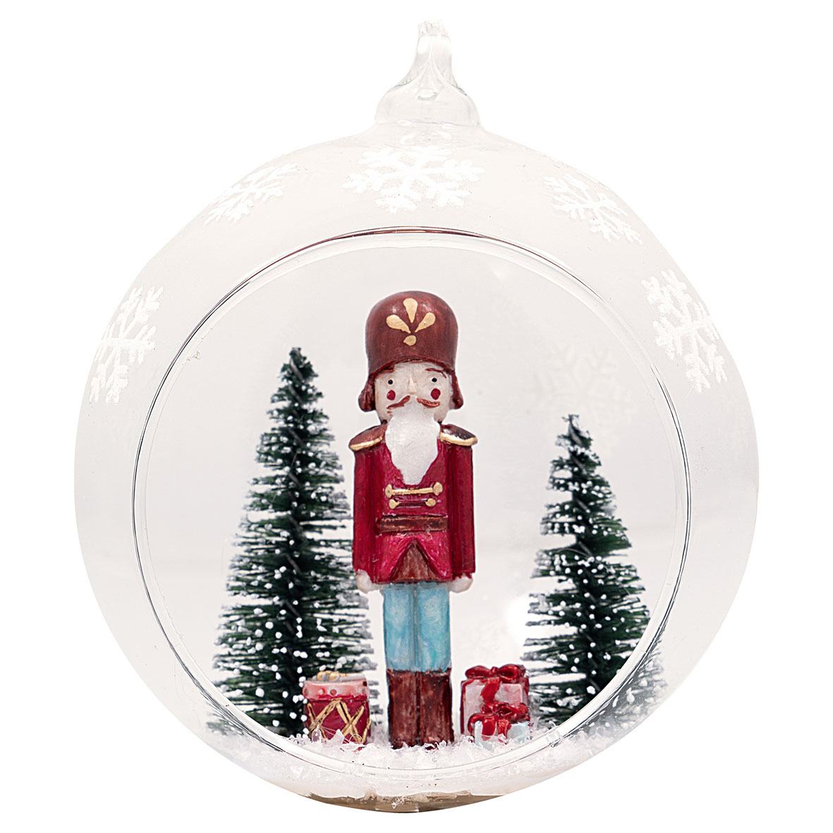 Greengate Weihnachtsbaumanhänger Nutcracker red  inside decor Ball glass Nußknacker