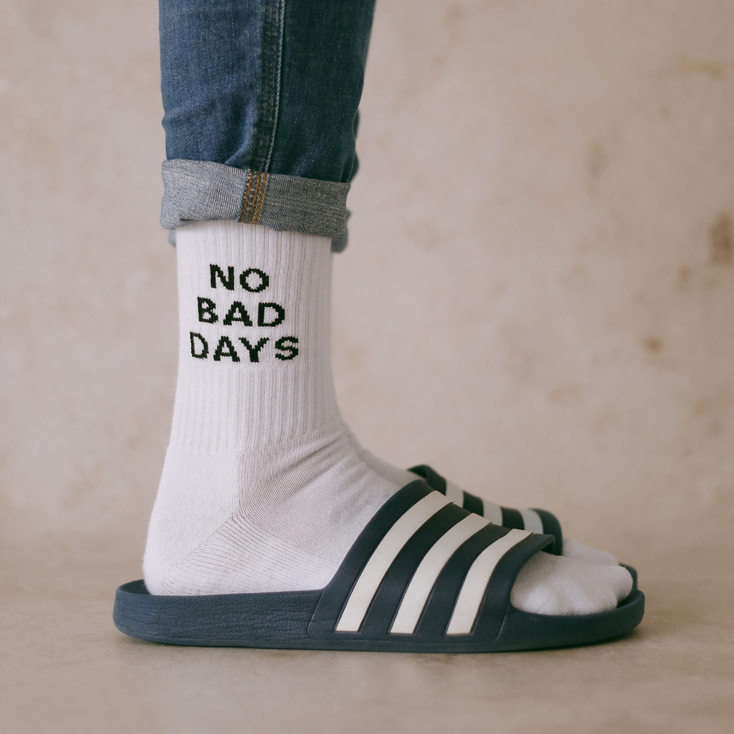 Eulenschnitt Mottosocken No bad days