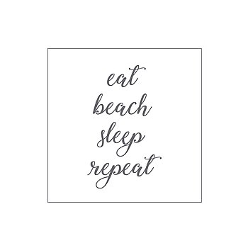 Krasilnikoff Papierservietten Eat, beach, sleep, repeat 33x33 cm 20 Stück