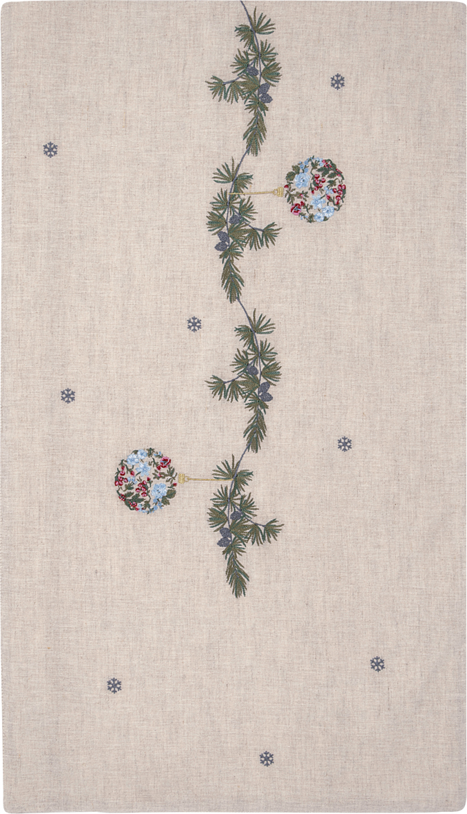 Greengate Tischläufer Joelle white mit Stickerei Table runner with embroidery