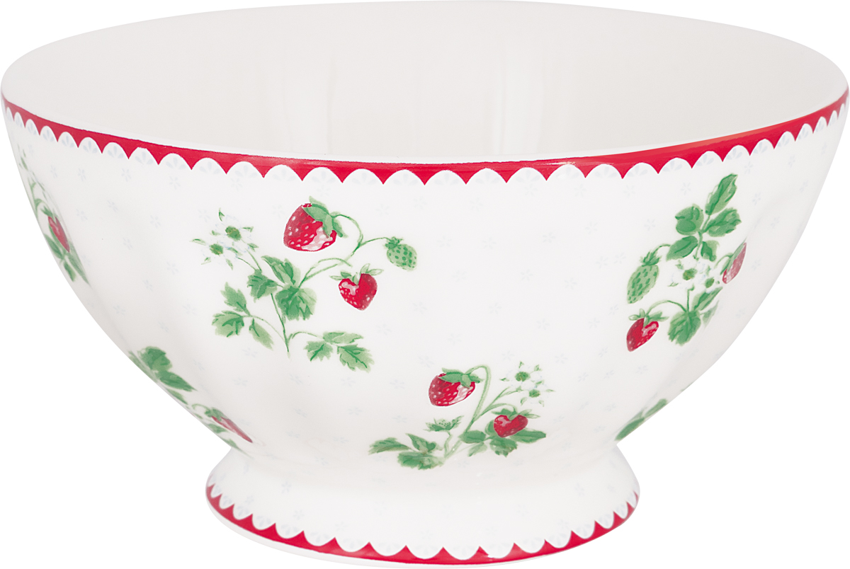 Greengate French bowl Berry white xlarge Schüssel