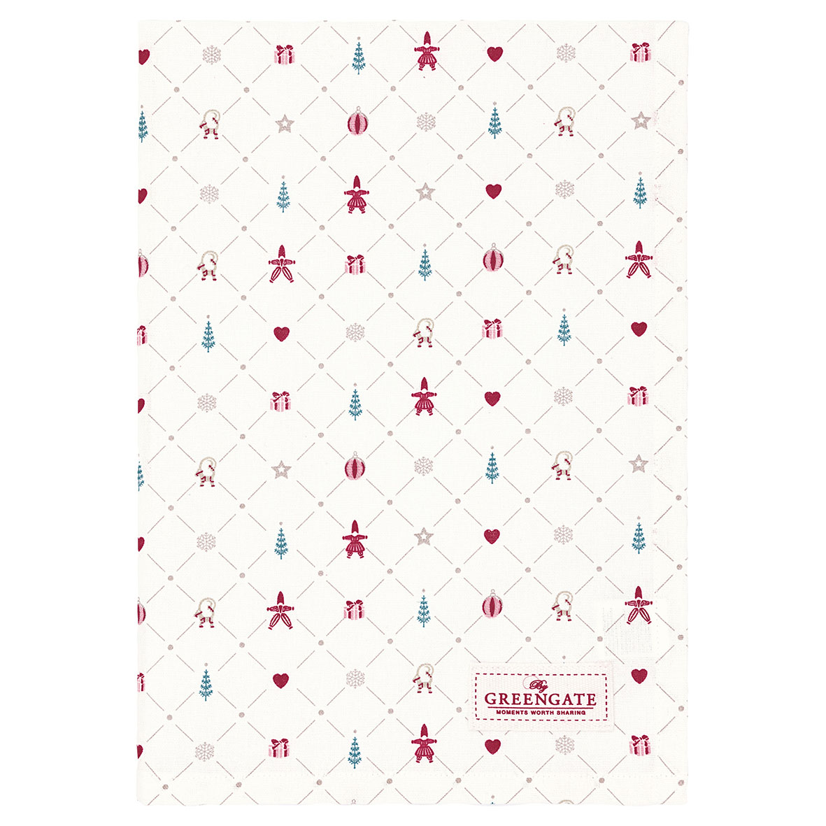 Greengate Geschirrtuch Clarina white