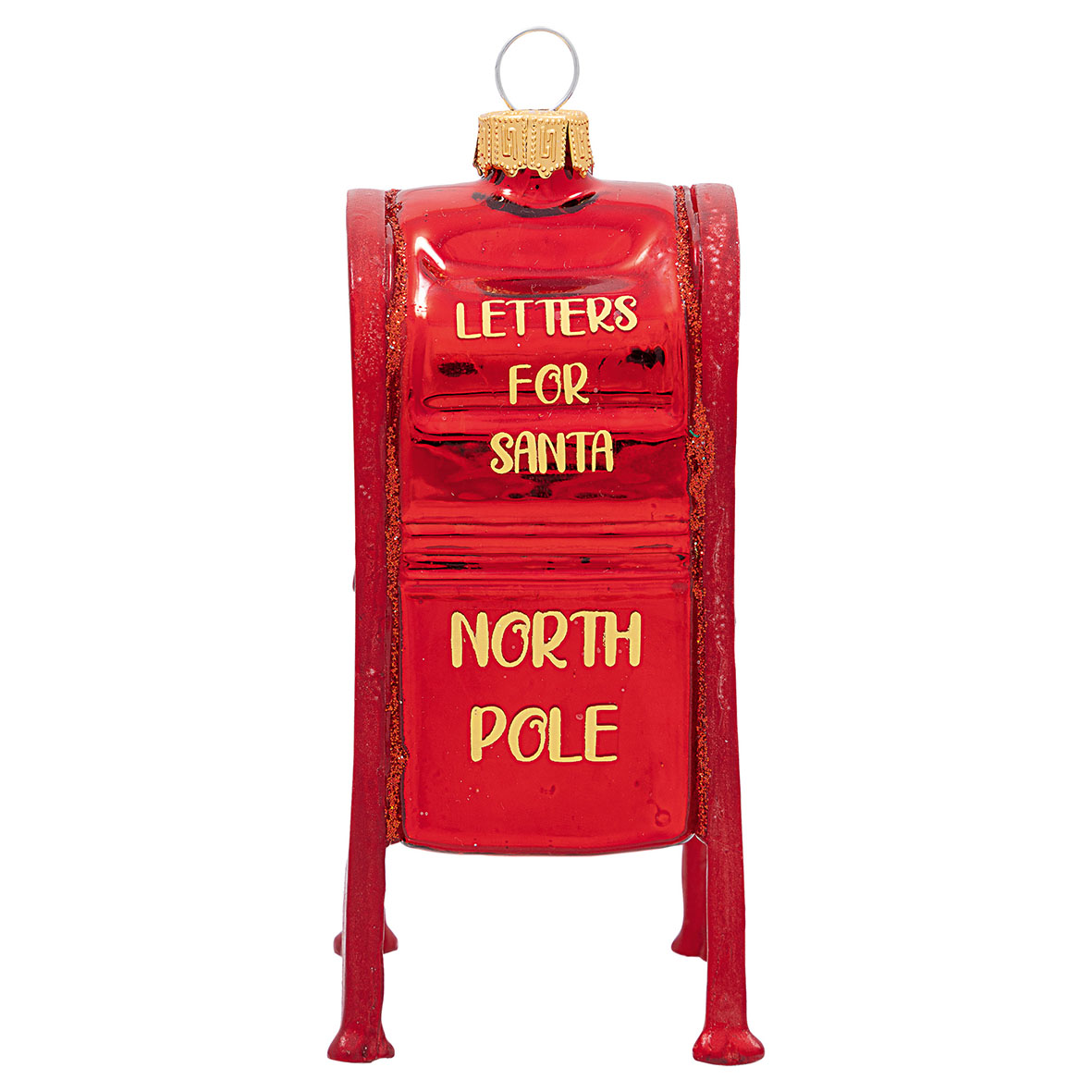 Greengate Weihnachtsbaumanhänger Glass Postbox red roter Briefkasten