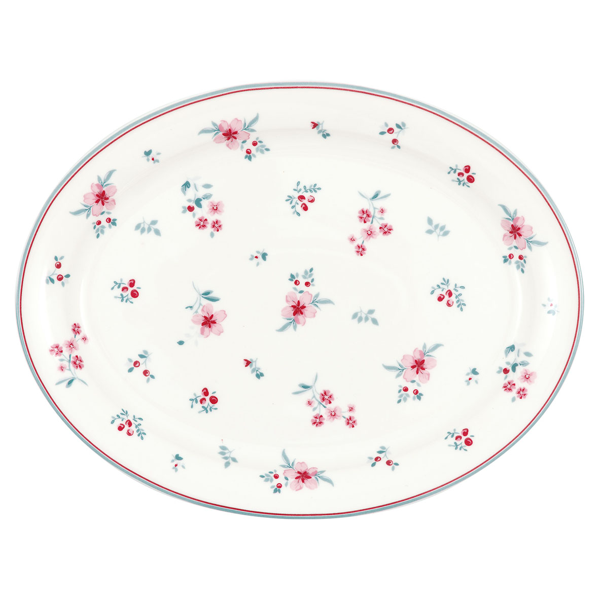 Greengate ovale Servierplatte Sila white medium