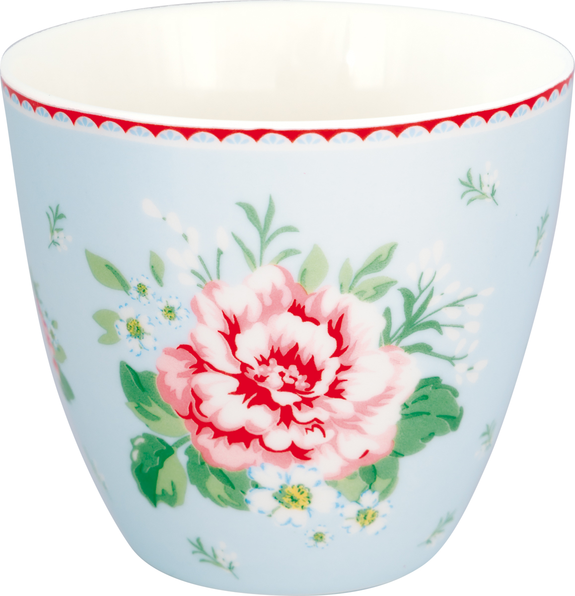 Greengate Becher Alivia pale blue Lattecup mit Henkel