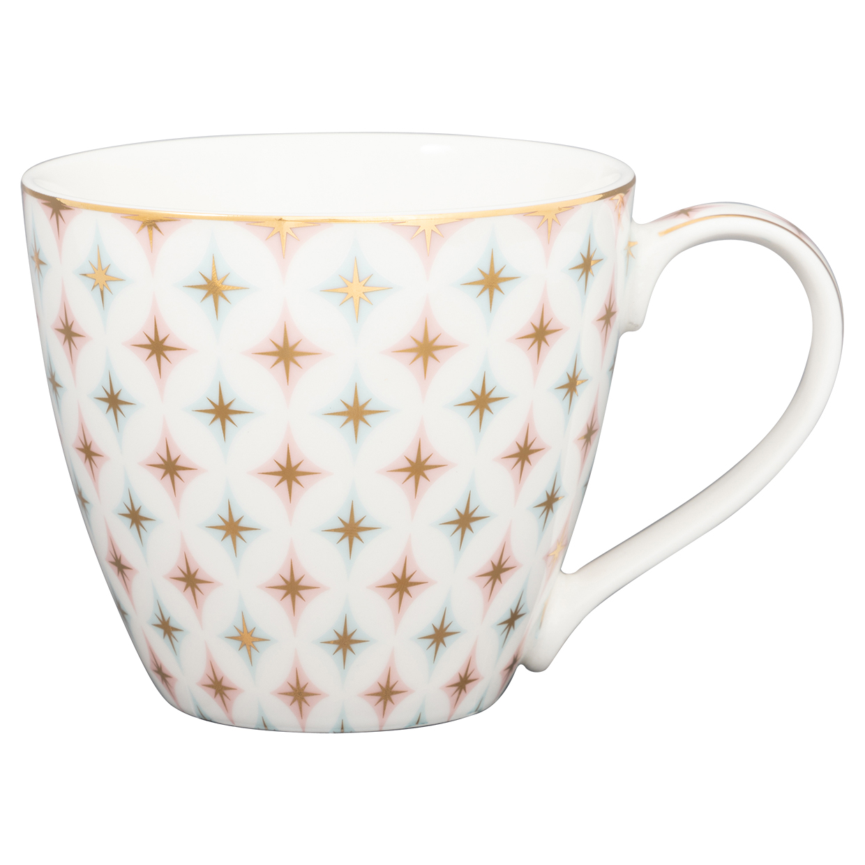 Greengate Becher Novella white Lattecup mit Henkel