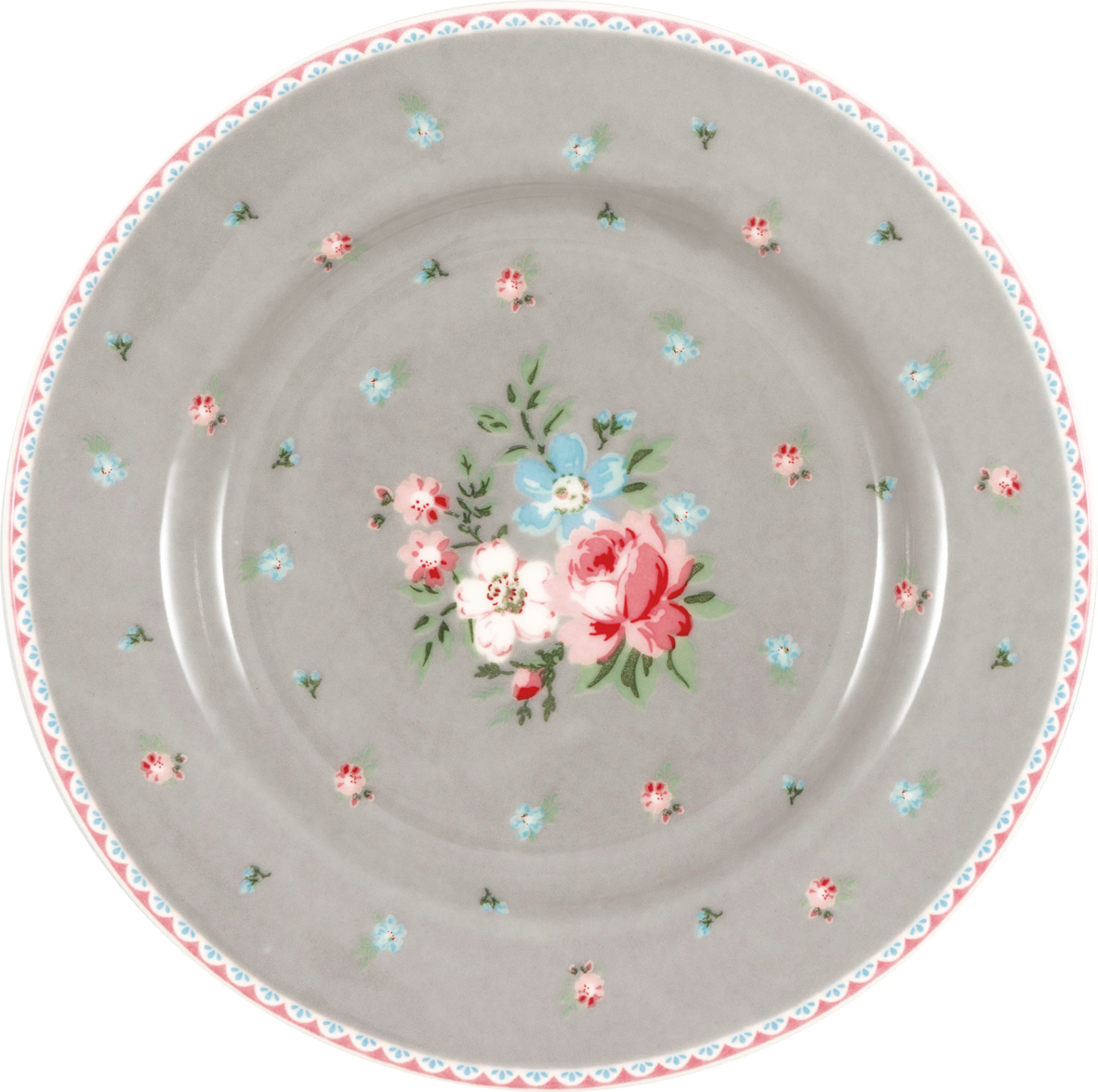 Greengate kleiner Teller Clara grey Beilagenteller Unterteller