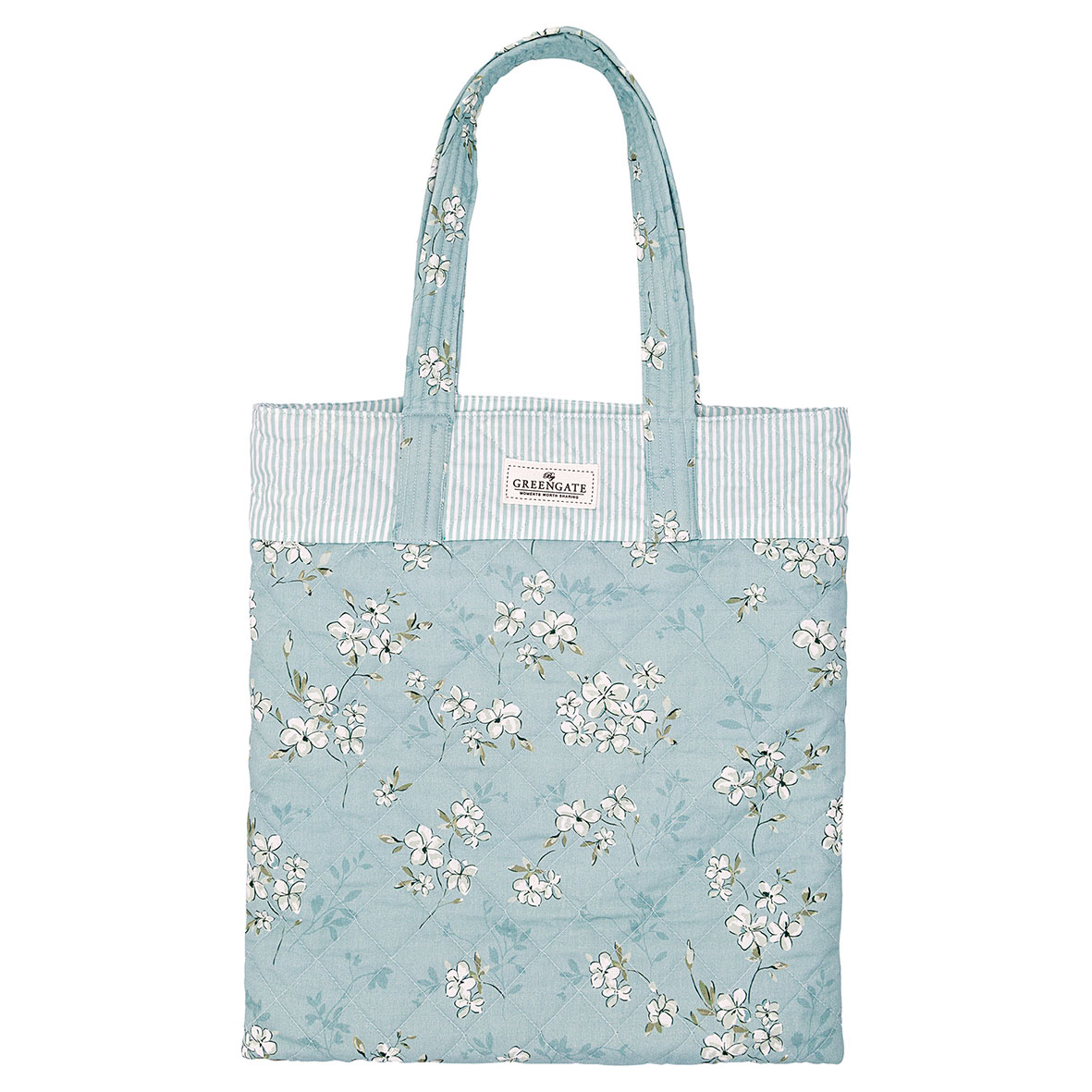 Greengate gequiltete Tasche Aubrey ice blue quilted bag