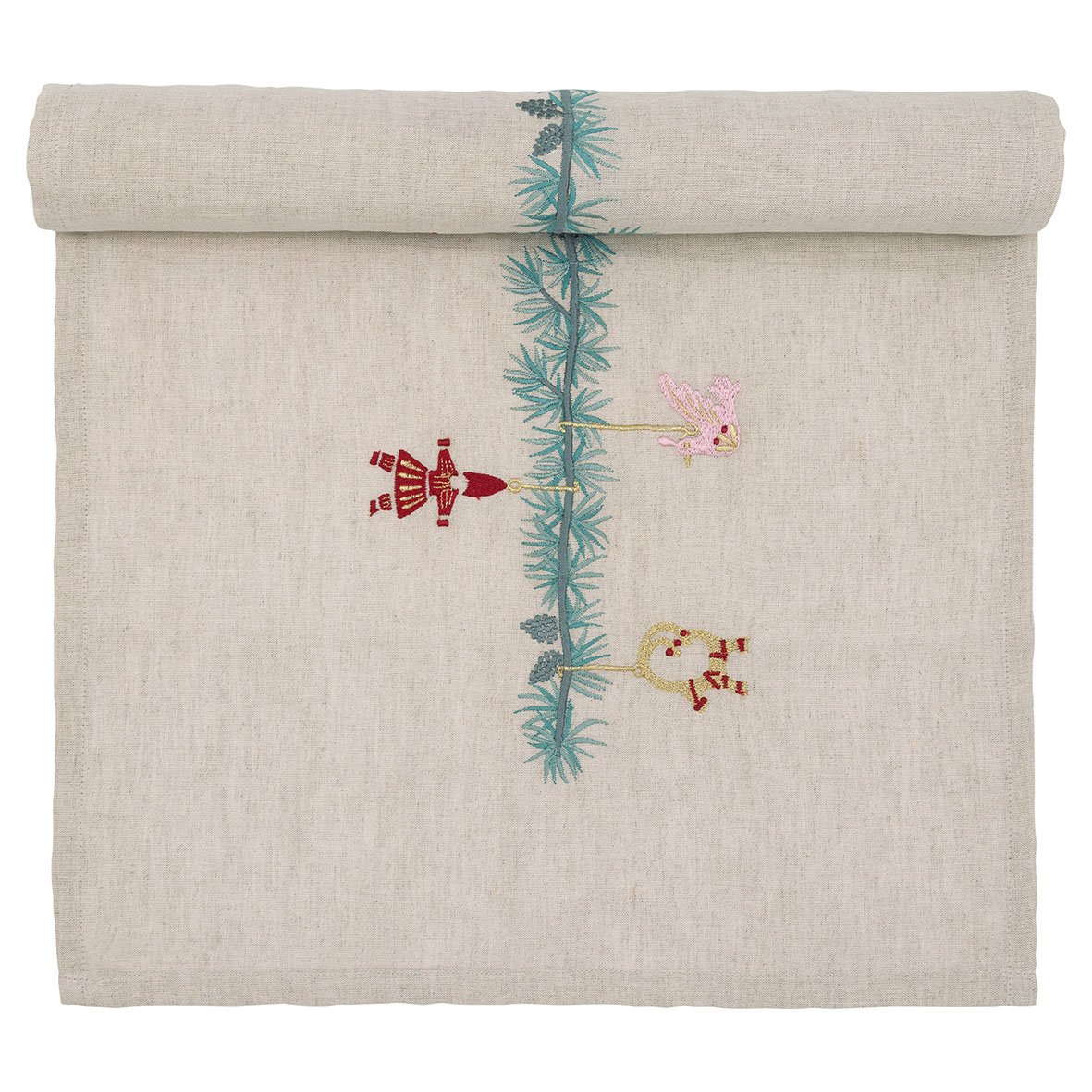 Greengate Tischläufer Juana sand with embroidery
