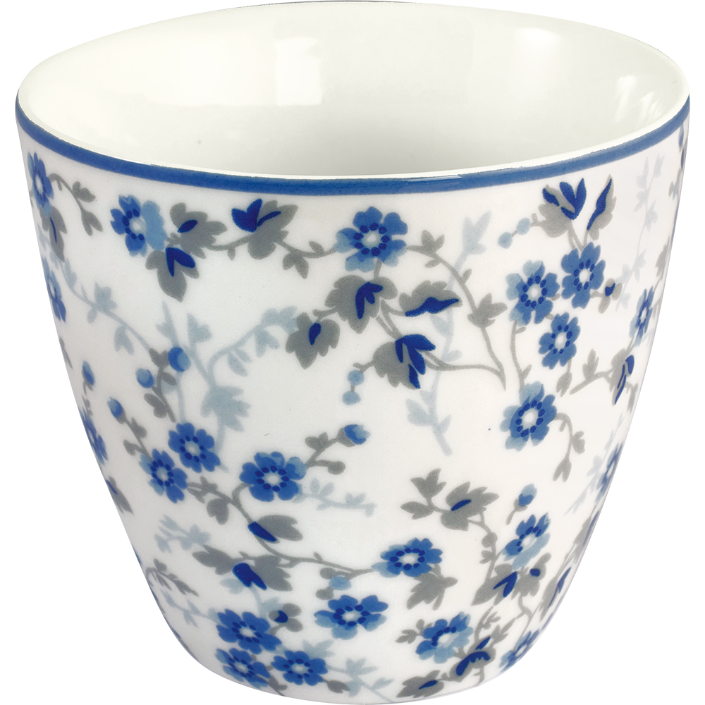 Greengate Lattecup Monica dusty blue Trinkbecher ohne Henkel