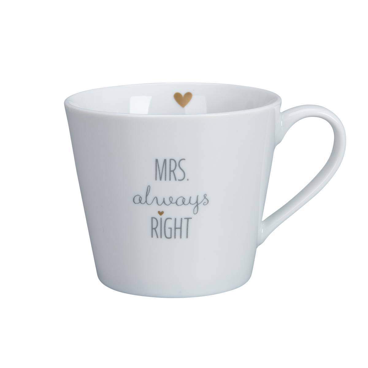 Krasilnikoff Happy  Cup "Mrs. always right" Trinkbecher mit Henkel 
