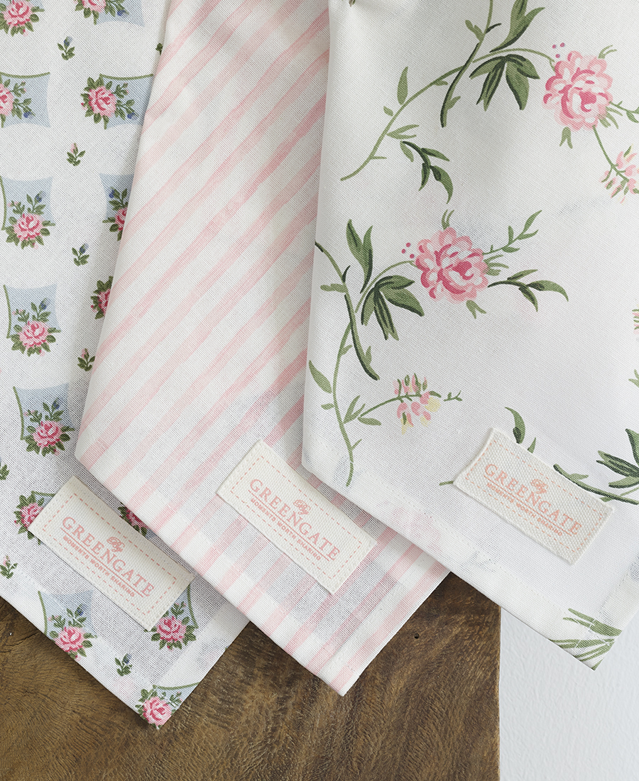 Greengate Stoffserviette Sally pale pink Limitierte Zwischenkollektion