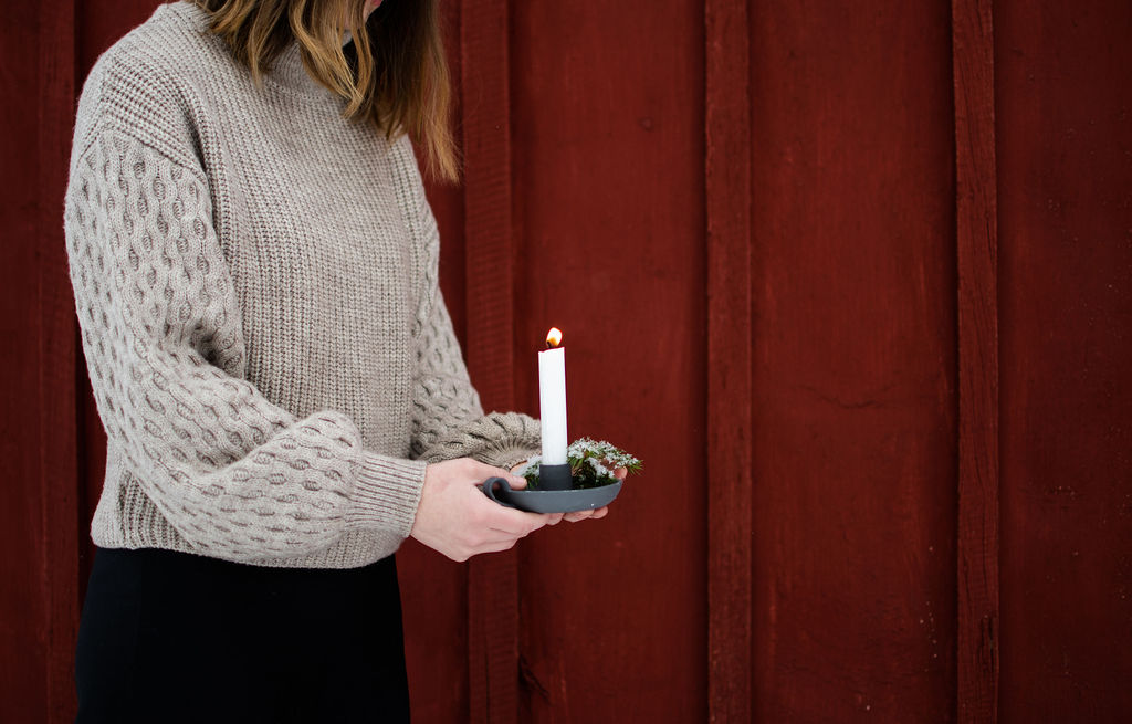 Storefactory Scandinavia Kerzenständer Lidatorp small hellgrau