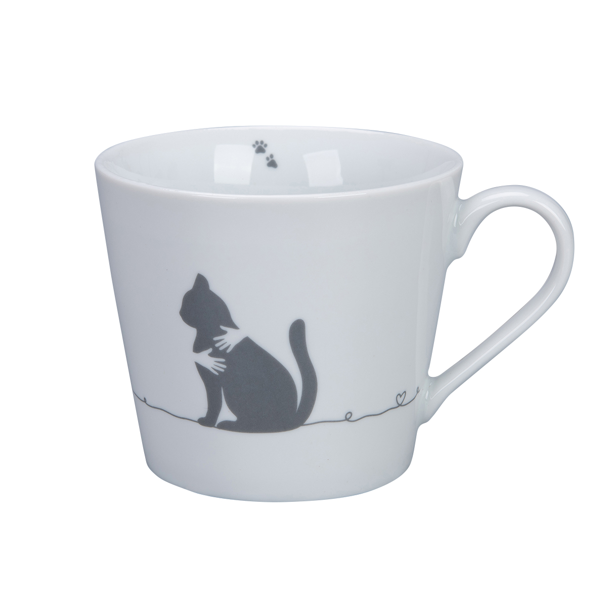 Krasilnikoff Happy Cup Catlove Trinkbecher mit Henkel Cat