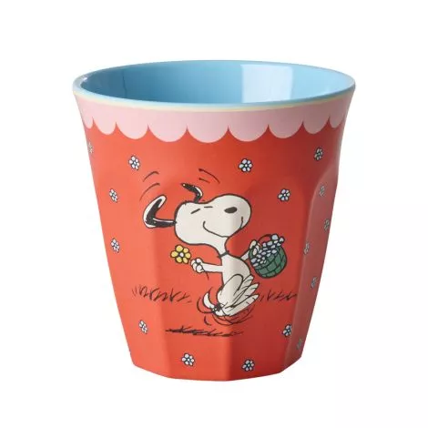 RICE Melamin Cup Snoopy red medium
