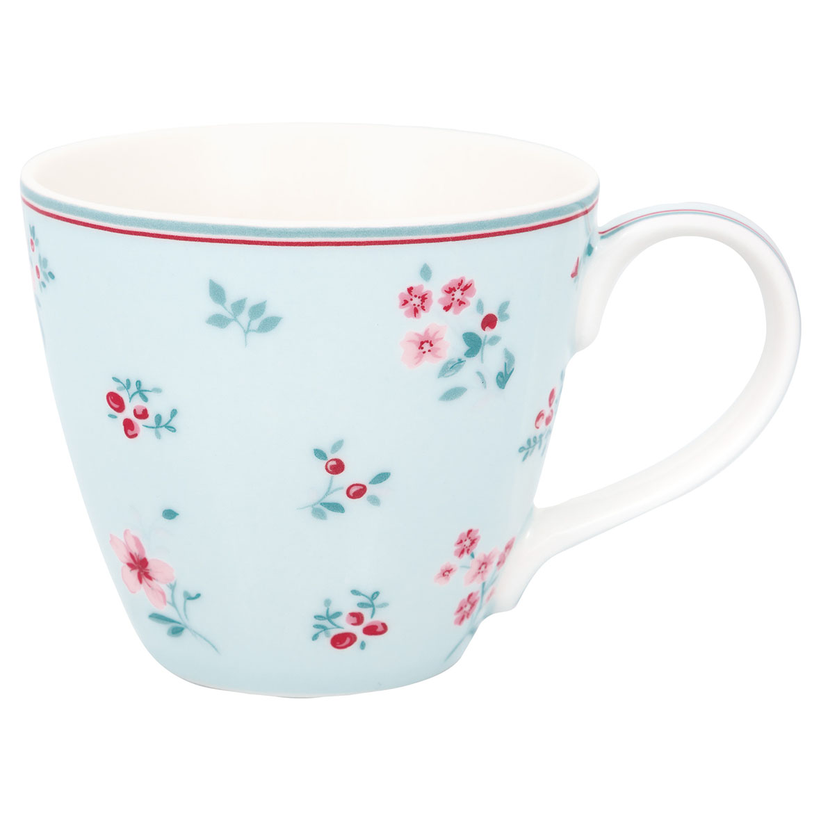 Greengate Becher Sila pale blue Lattecup mit Henkel