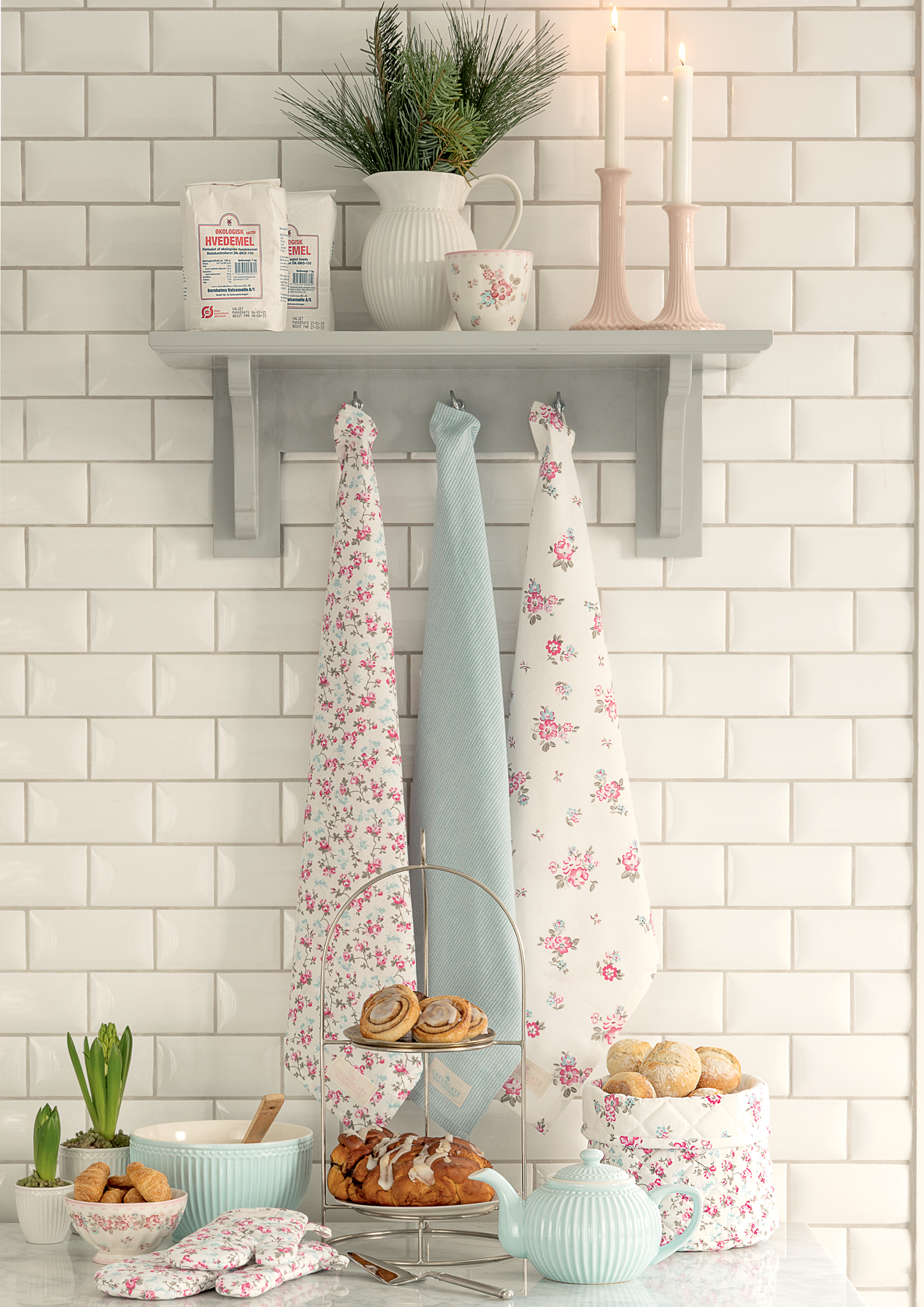 Greengate Geschirrtuch Paulina ice blue