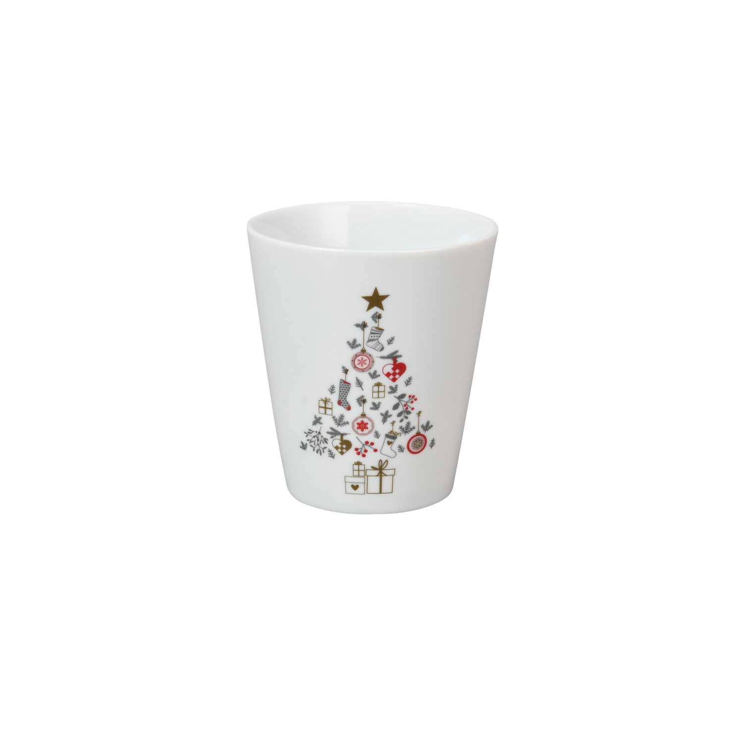 Krasilnikoff Happy Mug Christmas Tree  Trinkbecher ohne Henkel