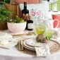 Greengate Kissenbezug Columbine white  with embroidery mit Stickerei 40 x 40 cm