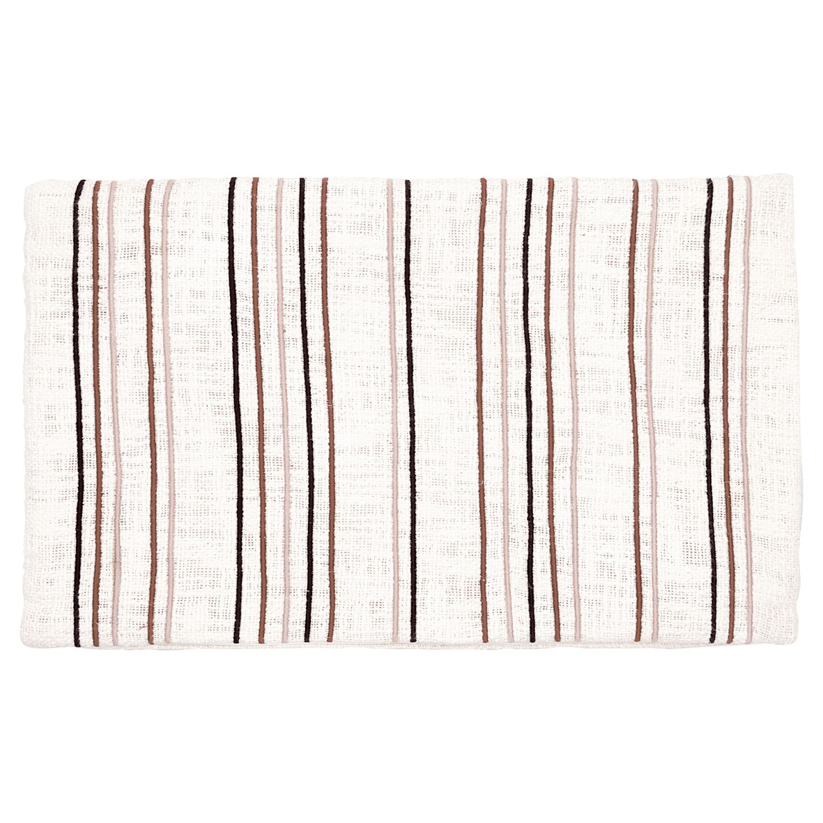 Greengate Kissenbezug Eliana white stripe mit stickerei 30x50 cm with embroidery