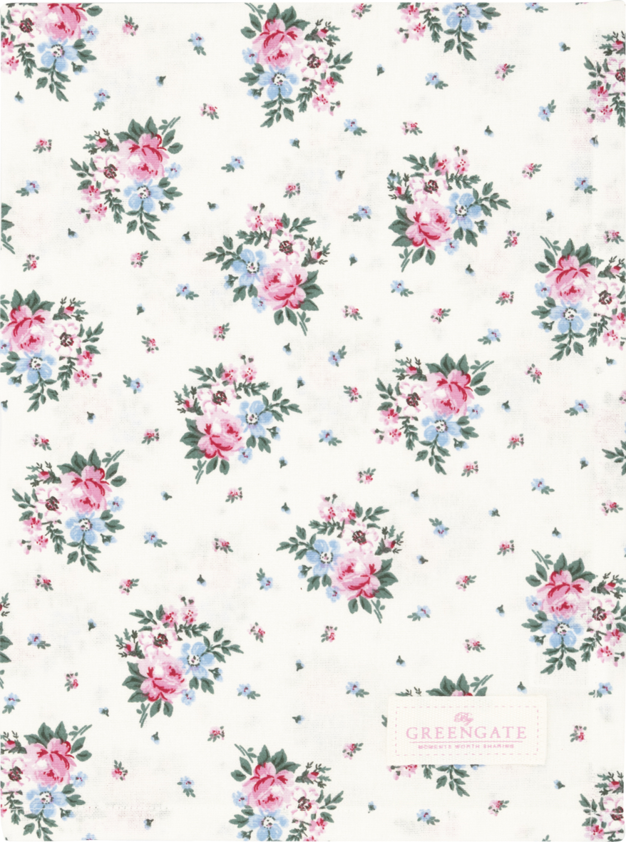 Greengate Geschirrtuch Clara white