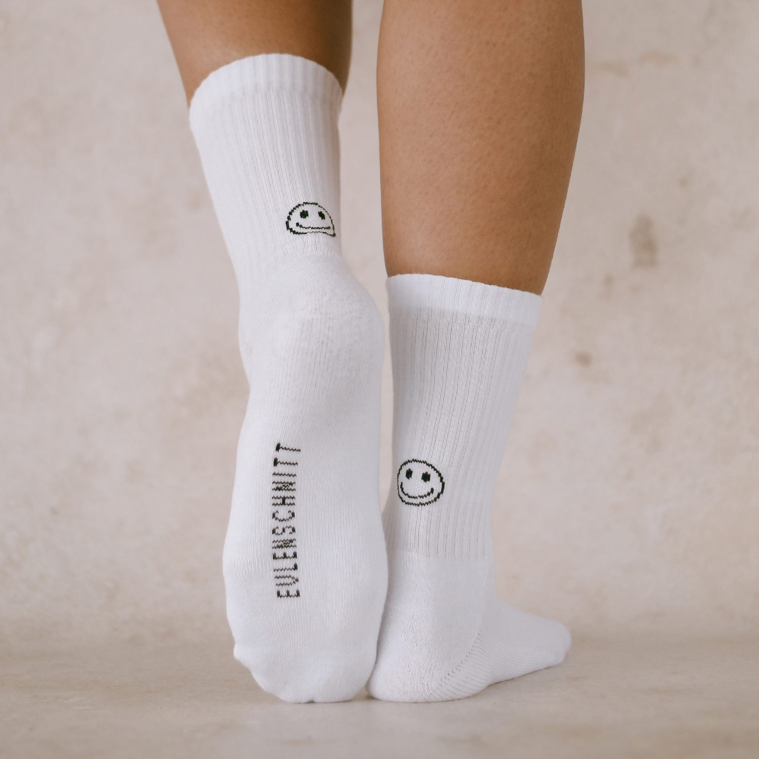 Eulenschnitt Mottosocken Smiley black