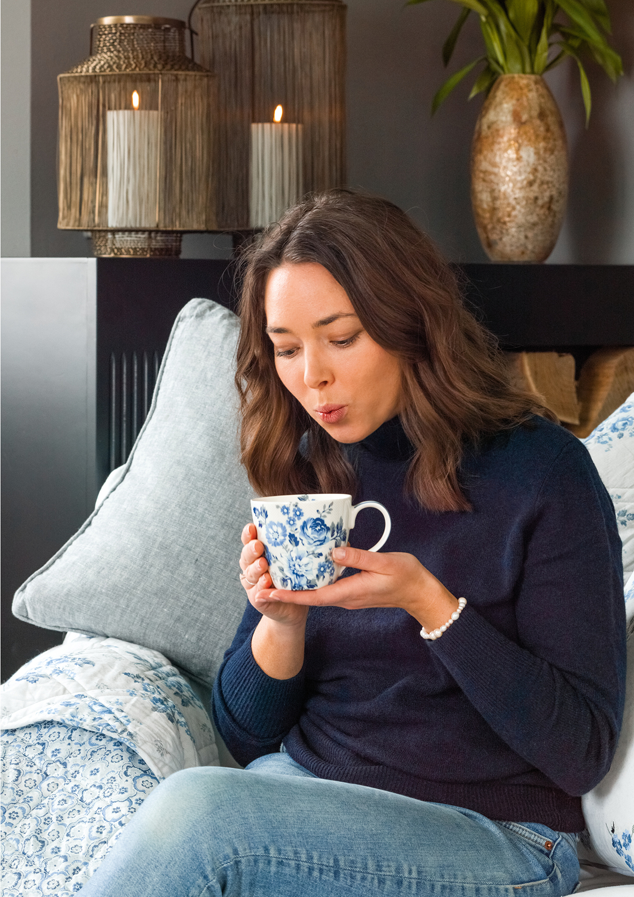 Greengate Schüssel Selma blue Soup bowl