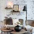 Chic Antique Sofatisch/Beistelltisch mit Holzdeckel schwarz klein