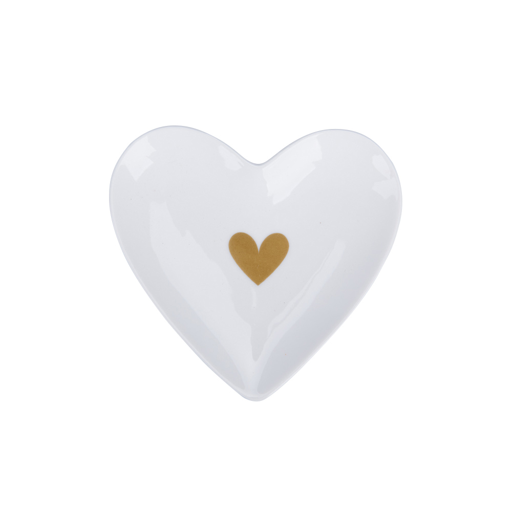 Krasilnikoff Teebeutelablage/Teesiebablage/Tablett Heart of Gold
