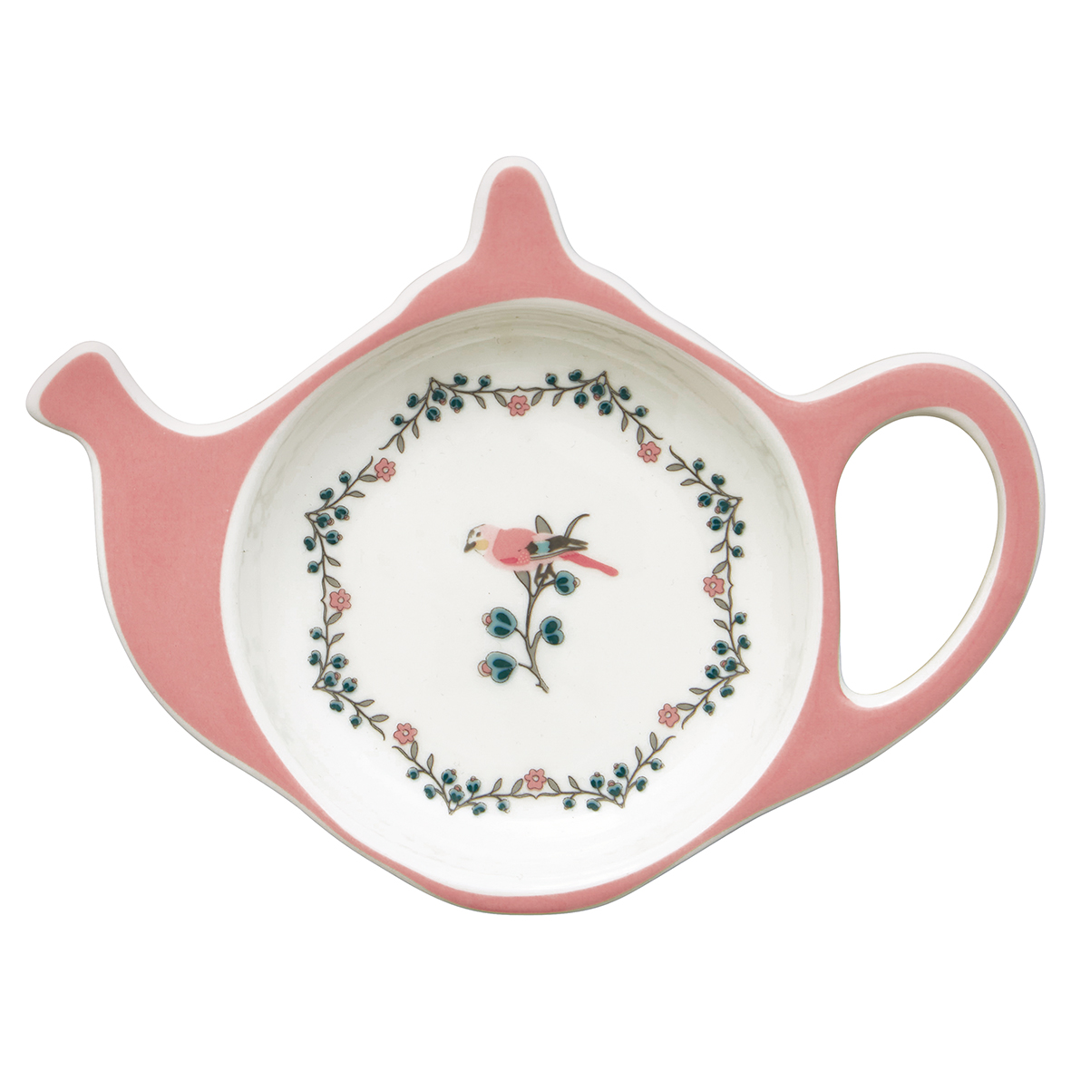 Greengate Teesieb mit Porzellananhänger Viola check pale pink