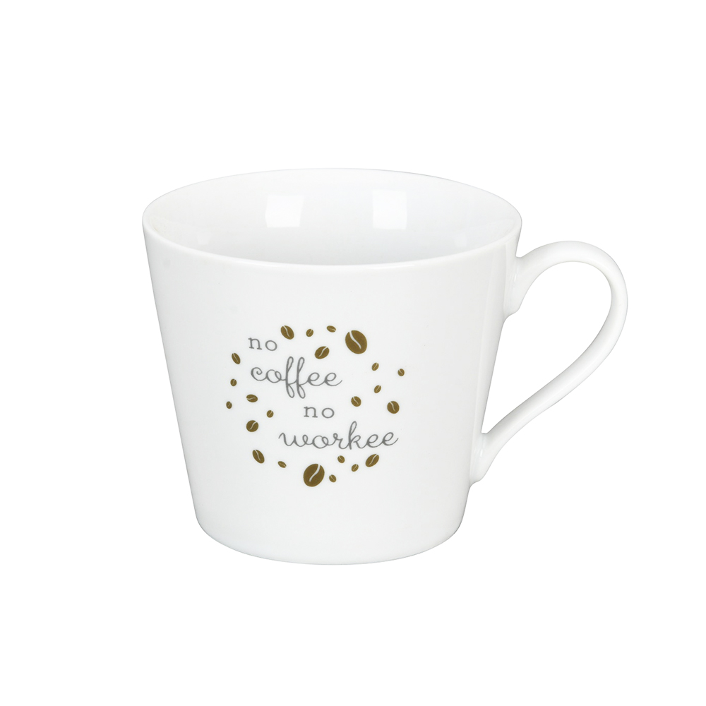 Krasilnikoff Happy Cup No coffee no workee Trinkbecher mit Henkel