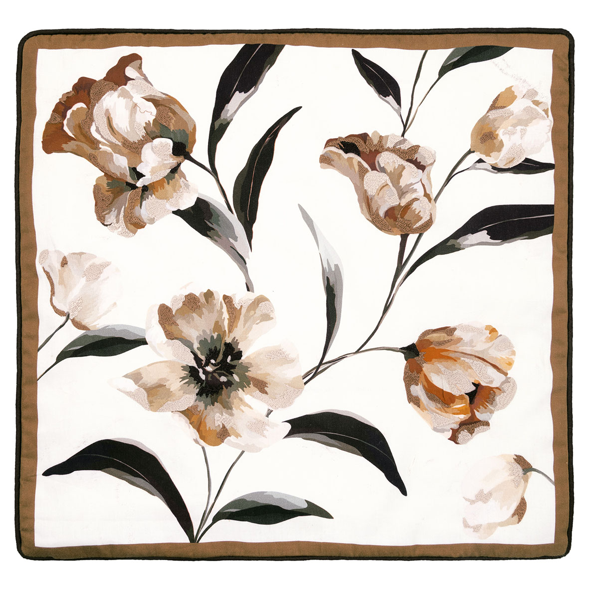 Greengate Kissenbezug Eliana white mit Stickerei 50 x 50 cm with embroidery