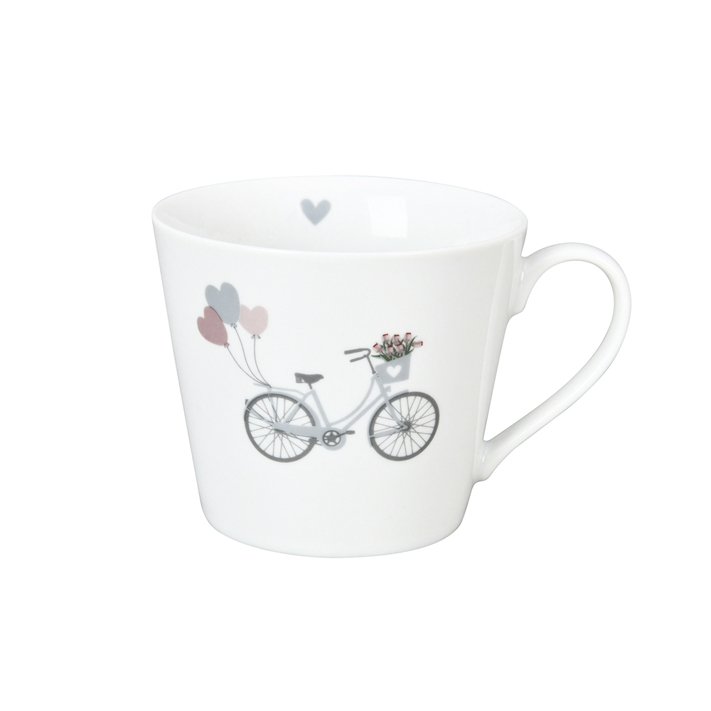 Krasilnikoff Happy Cup Bike with balloons Trinkbecher mit Henkel