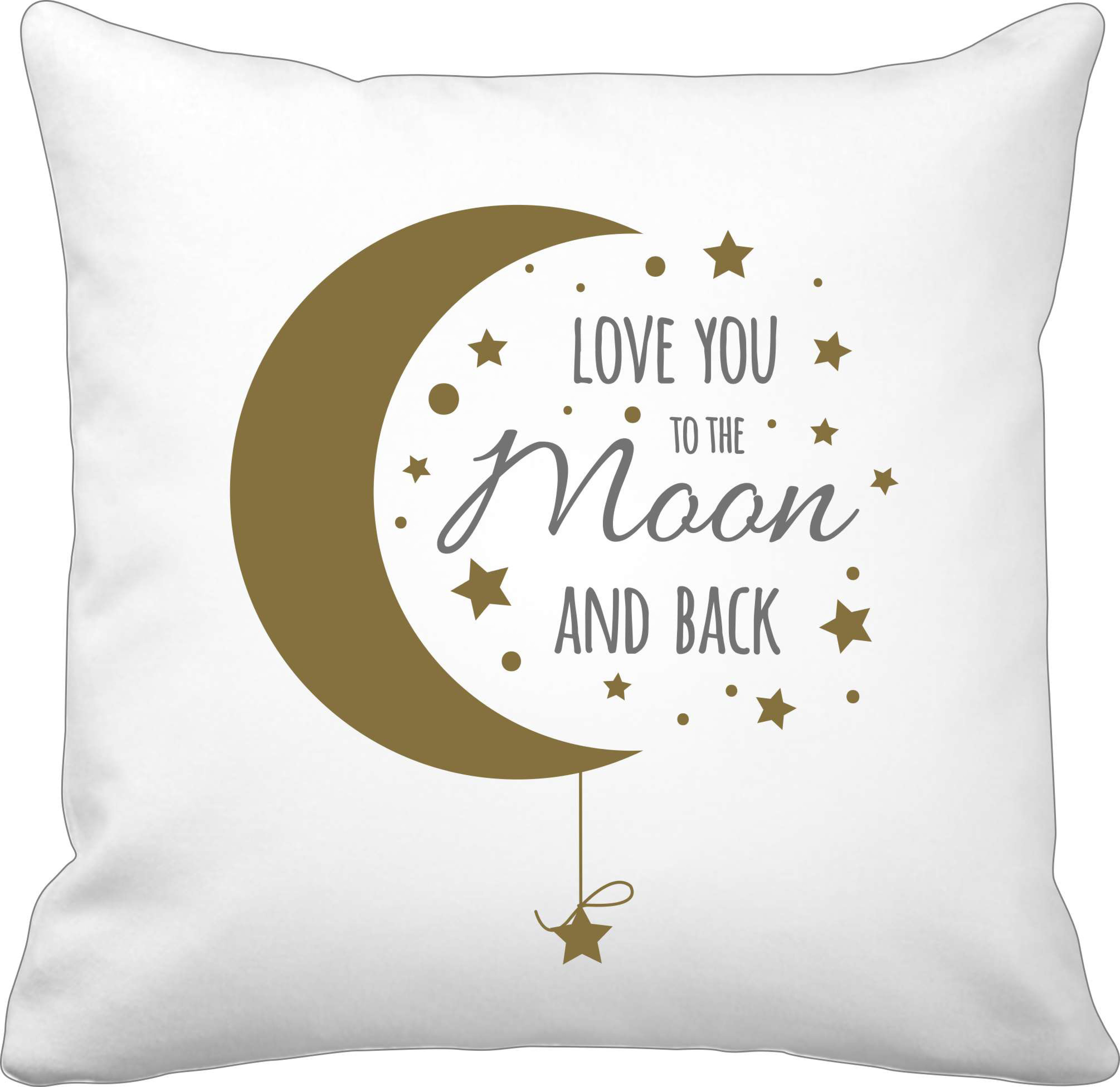 Krasilnikoff Kissenbezug "Love you to the moon..." 50x50 cm